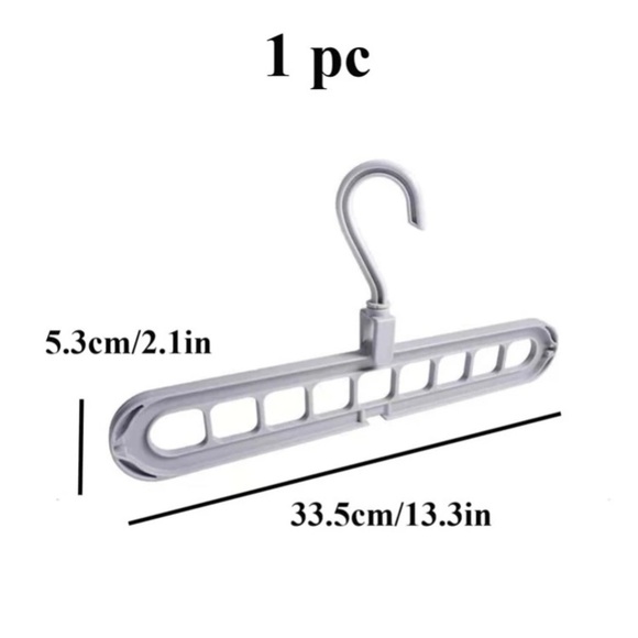 1pc Multifunction Clothes Hanger Storage Rack, 9 Hole Magic Clothes Hang… - Picture 1 of 5